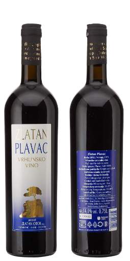 Picture of *ZLATAN PLAVAC PLENKOVIĆ 0.75L 14% VRH SUHO 2022 -12/1-