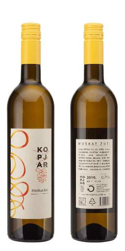 Picture of *MUŠKAT ŽUTI KOPJAR 0.75L KV POLUSLATKO 2024 -6/1-