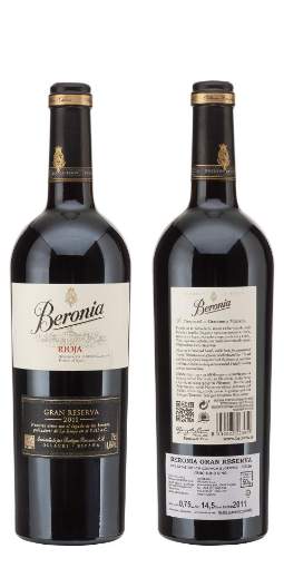 Picture of *GRAN RESERVA BERONIA GONZALES 0.75L ZOI SUHO 2019 -6/1-