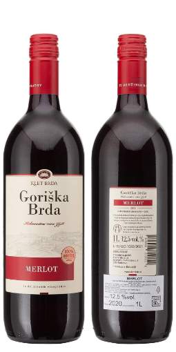 Picture of *MERLOT GORIŠKA BRDA 1L 12,5% ZOI SUHO 2023. -12/1-
