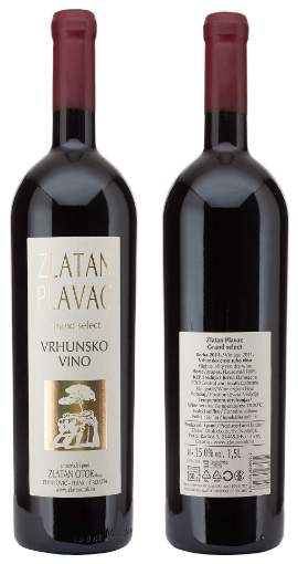 Picture of *ZLATAN PLAVAC GRAND CRU PLENKOVIĆ 1.5L VRH SUHO 2020 -3/1-