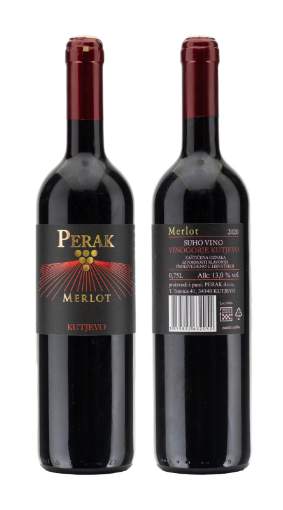 Picture of *MERLOT PERAK KUTJEVO 0.75L VRH SUHO 2022 -6/1-