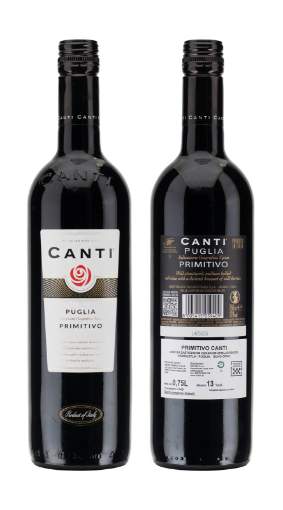 Picture of *PRIMITIVO PUGLIA CANTI 0.75L ZOZP SUHO -6/1-