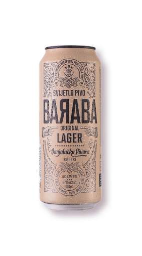 Picture of N-*PIVO BARABA 0.50L LAGER -24/1-  4.2%ALC LIMENKA