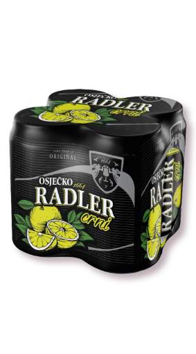 Picture of N-*PIVO OSJEČKO 0.50L BLACK RADLER 4-PACK  -6/1-  LIMENKA
