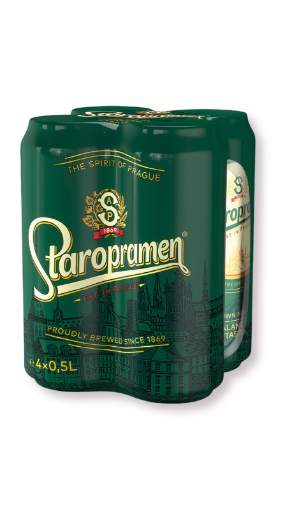 Picture of N-*PIVO STAROPRAMEN 0.50L 4-PACK -6/1-  LIMENKA