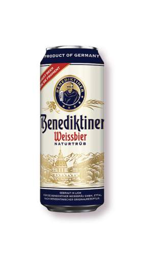 Picture of *PIVO BENEDIKTINER 0.50L PŠENIČNO -24/1-  5.4%ALC LIMENKA