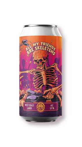 Picture of N-*PIVO PULFER 0.50L ALL MY FRIENDS ARE SKELETONS -24/1- 5.9%ALC WC LAGER