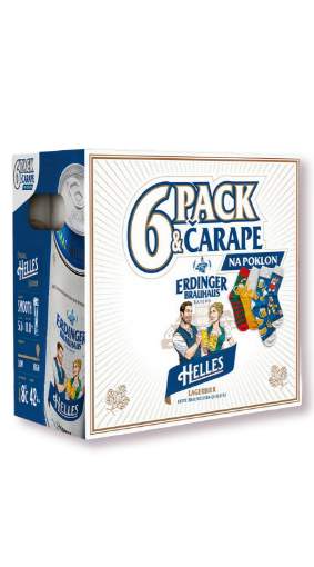Picture of *PIVO ERDINGER POKLON 6-PACK+ČARAPE0.50L HELLES -24/1-  5.1%ALC