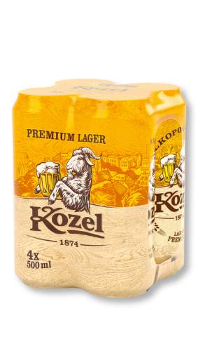 Picture of N-*PIVO KOZEL 0.50L SVIJETLO 4-PACK -6/1-  LIMENKA