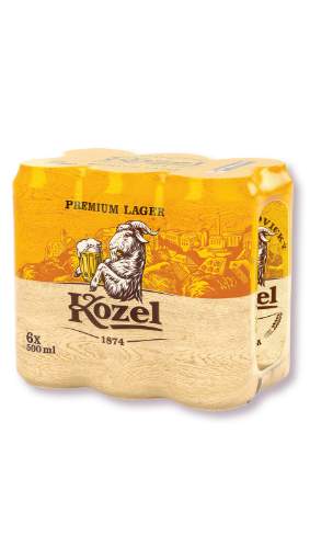 Picture of N-*PIVO KOZEL 0.50L SVIJETLO 6-PACK -4/1-  LIMENKA