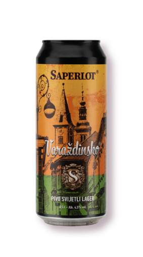 Picture of *PIVO SAPERLOT VARAŽDINSKO 0.50L -24/1-  4.5%ALC LAGER
