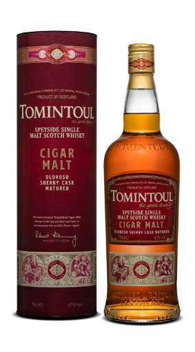 Picture of *WHISKY CIGAR MALT SINGLE MALT TOMINTOUL 0,7L 43% 6/1